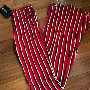 Red stripe pants